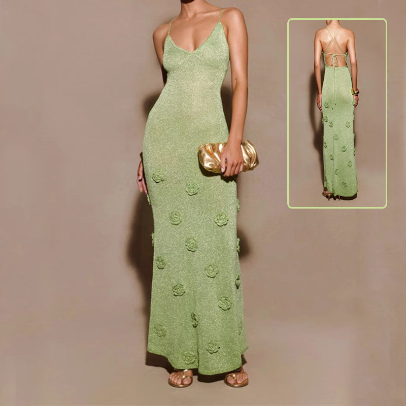 Floral Crochet-Glitter Dress